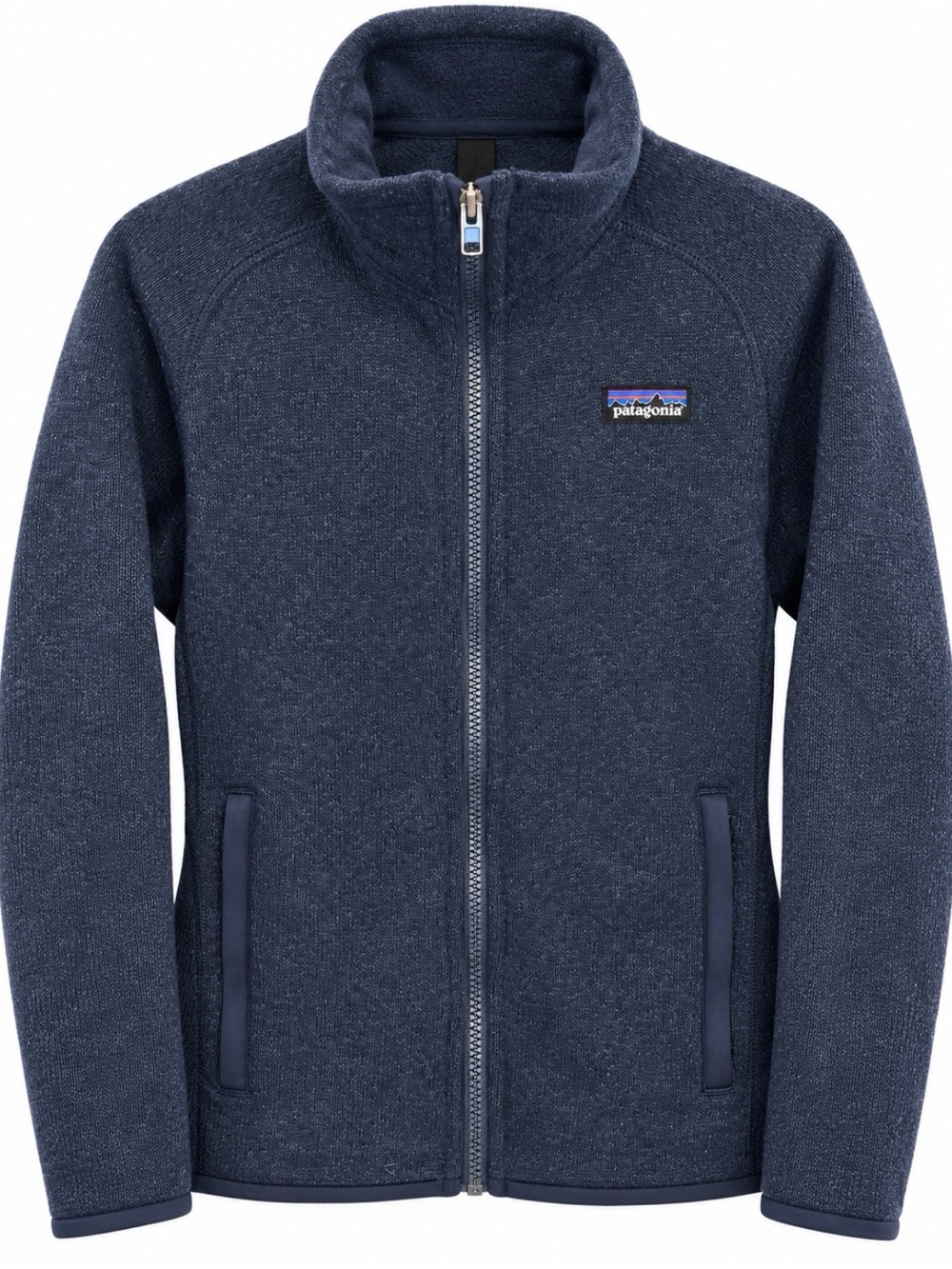Patagonia Kids Navy Full-Zip Fleece Jacket with Logo